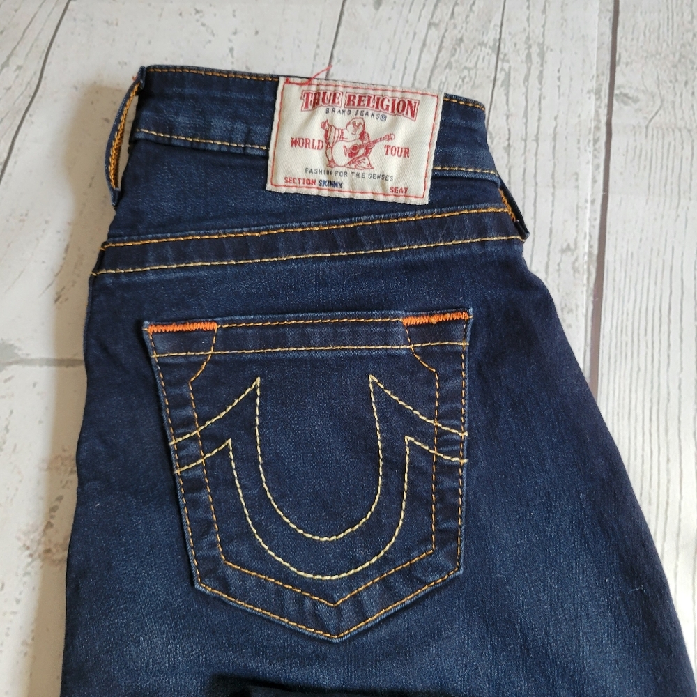 True Religion Womens Midrise Curvy Skinny Jeans Sz 29 - Picture 6 of 10